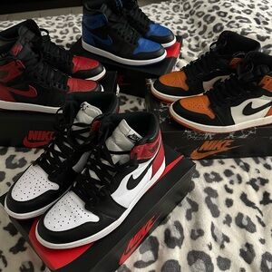 Jordan 1 Royal/Shattered BackBoards/Black toe/ and Breds  size 10.5 . Authentic